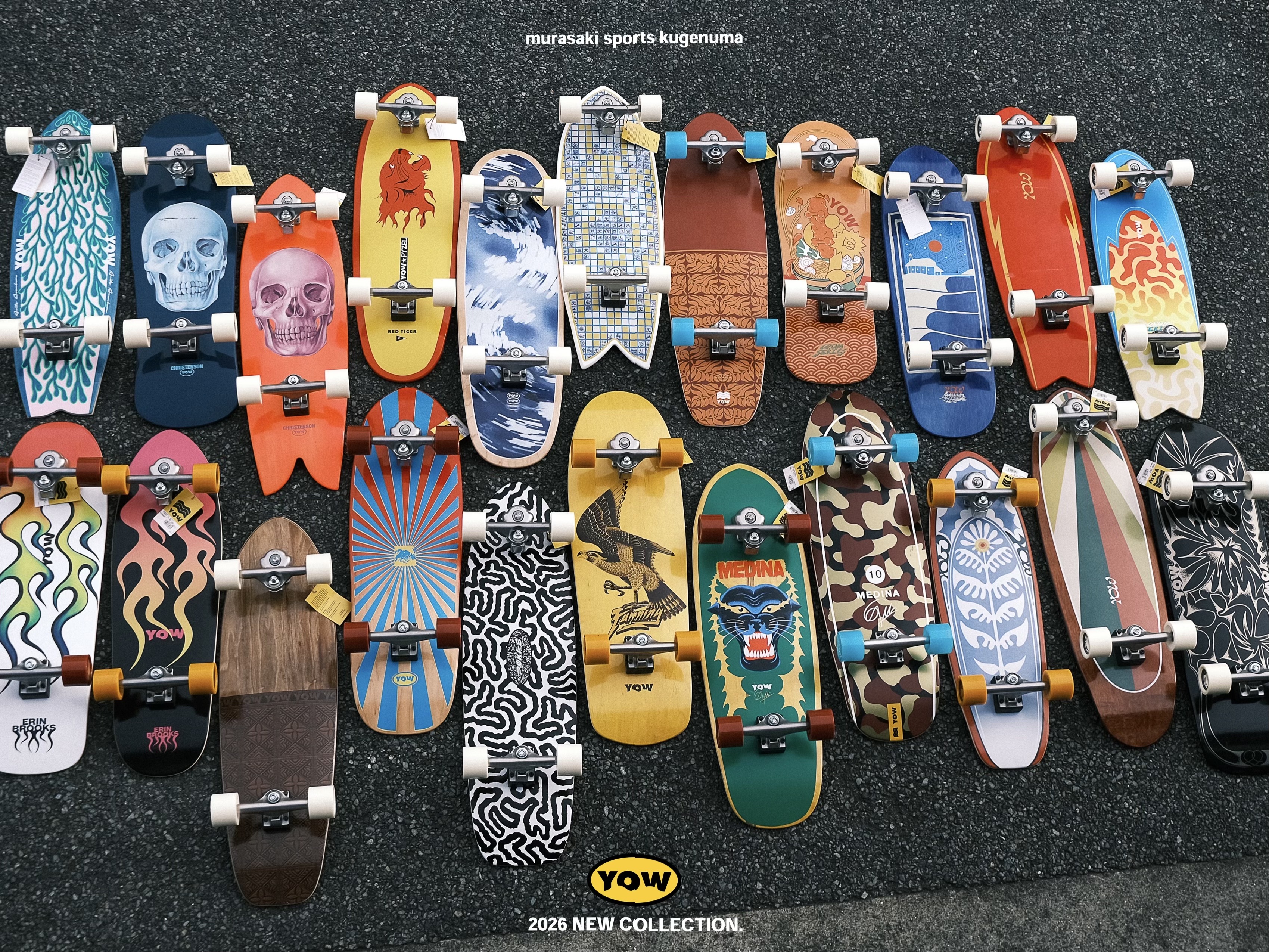 Lakers スケートボード YOW SURF】 2026 Surf Skate Collection 湘南鵠沼店はYOW正規販売店